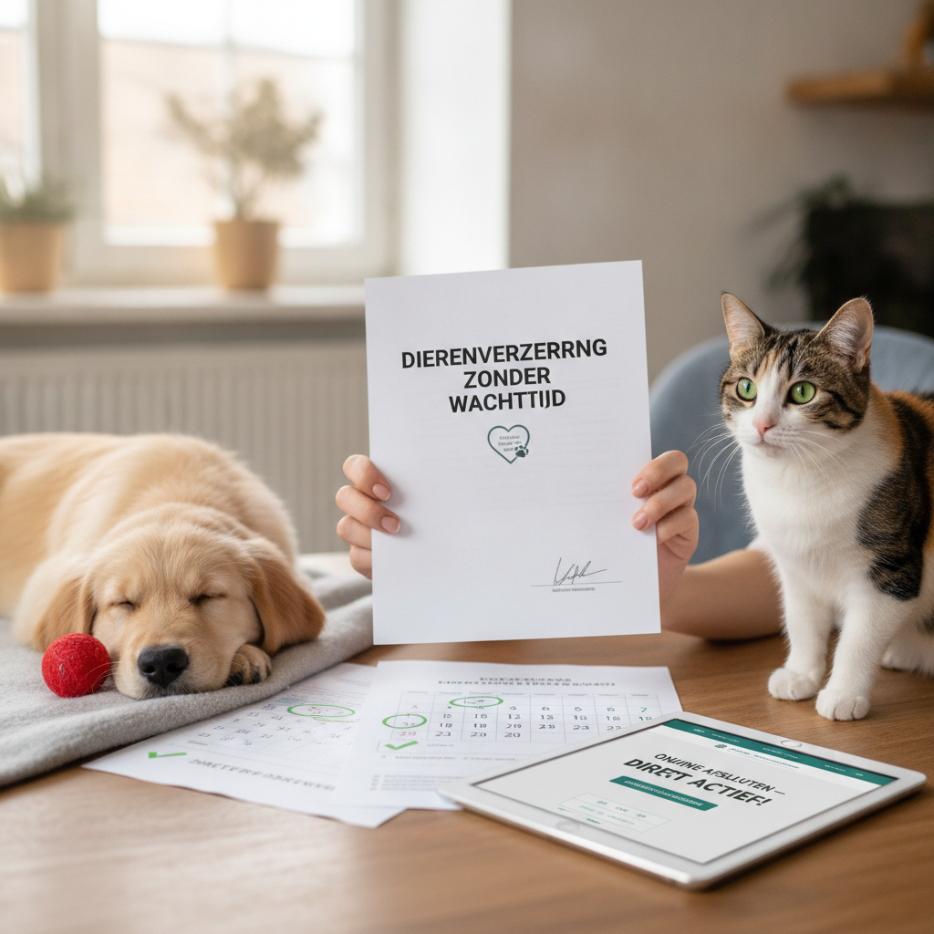 Dierenverzekering zonder wachttijd