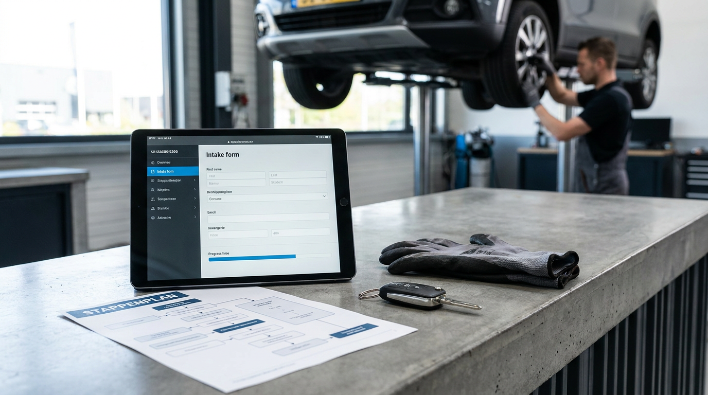 Stappenplan Digitale Receptie Autogarage Implementatie