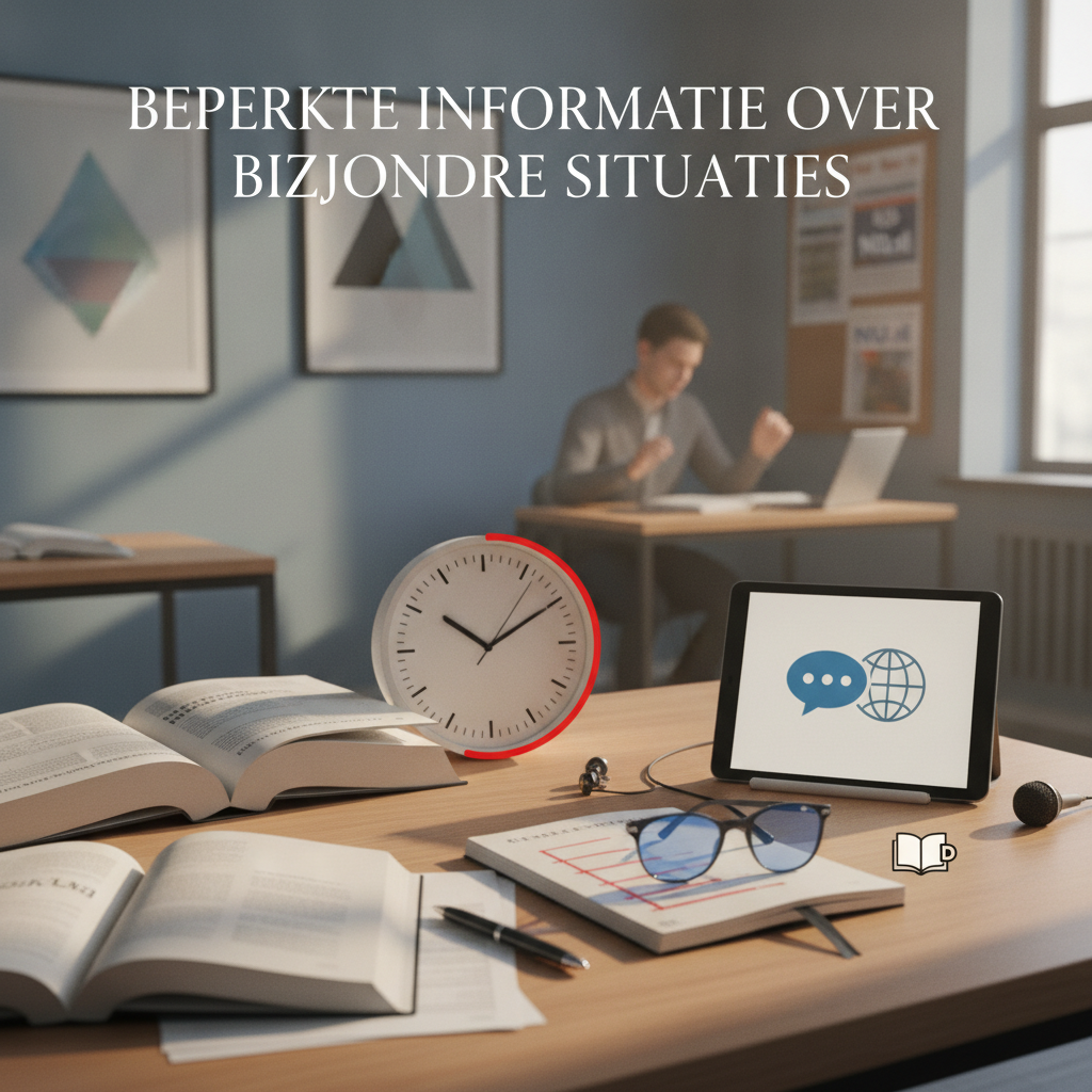 Beperkte informatie over bijzondere situaties